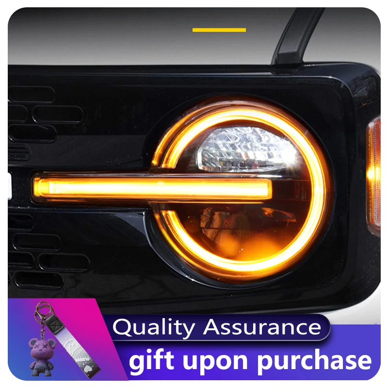 Car Parts For Ford Bronco 2020-2024 Headlight Upgrade Head LED DRL Automotive Front Lamps Vehicle Accessories Daylight Tools