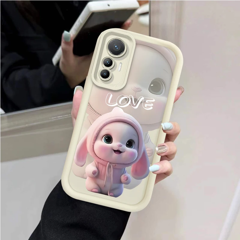 Custodia per telefono coniglio carino e bello per Xiaomi Poco F7 F6 F5 F4 F3 M5s C65 C75 C71 X7 X6 X5 X4 GT X3 NFC M7 M6 Pro 4G 5G Cover