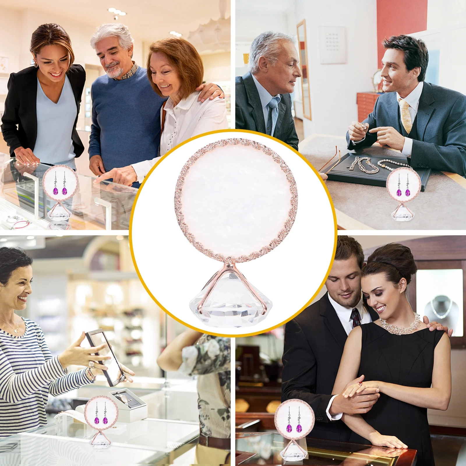 لوح عرض القرط الأنيق، مادة سبيكة عالية الجودة، تلميع سلس، حامل عرض القرط الشفاف، حامل ترصيع الأذن #6