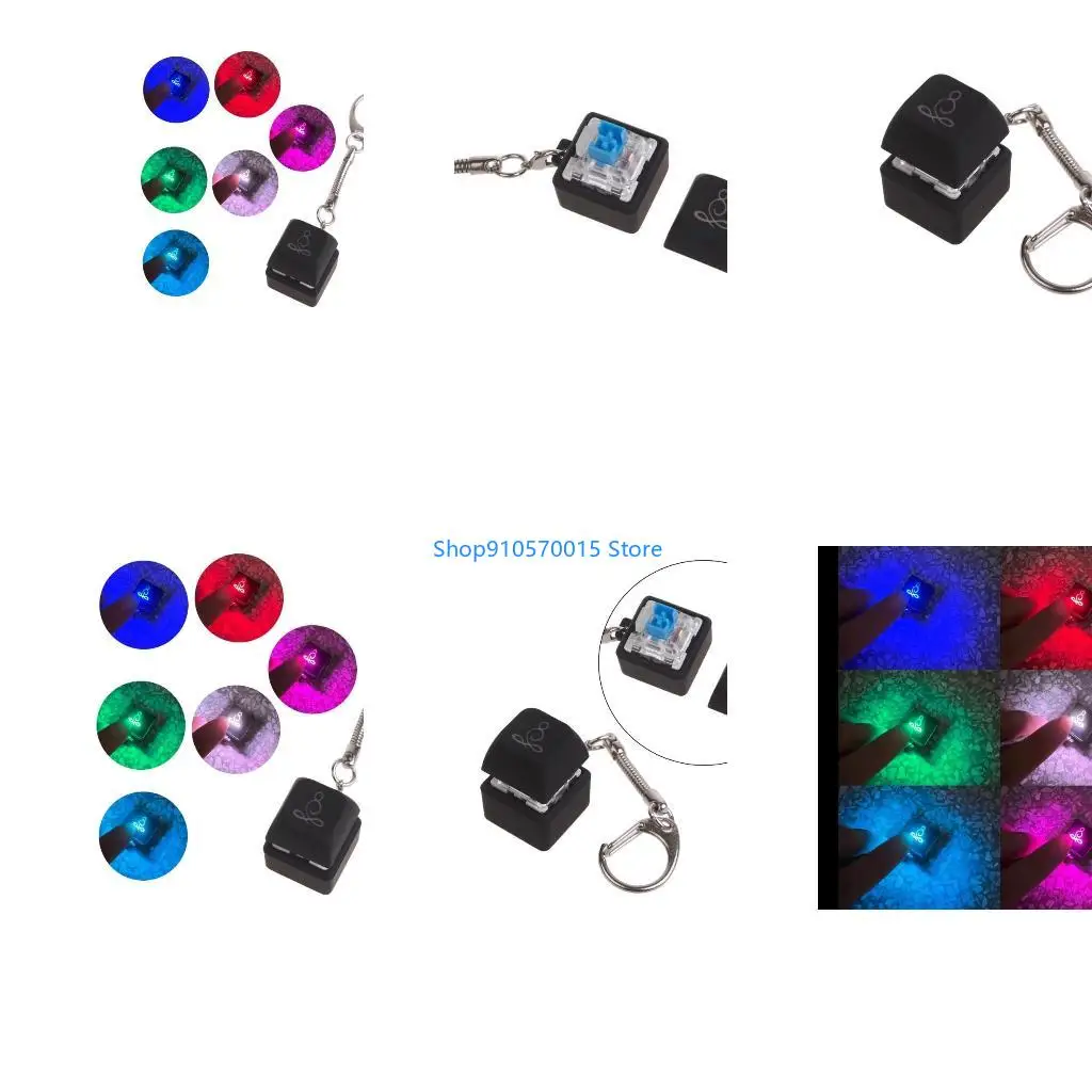 B95C Portable RGB Switch Tester Keyboard Switches Keychain Toy Gaming Keyboards Shaft Test 1PC