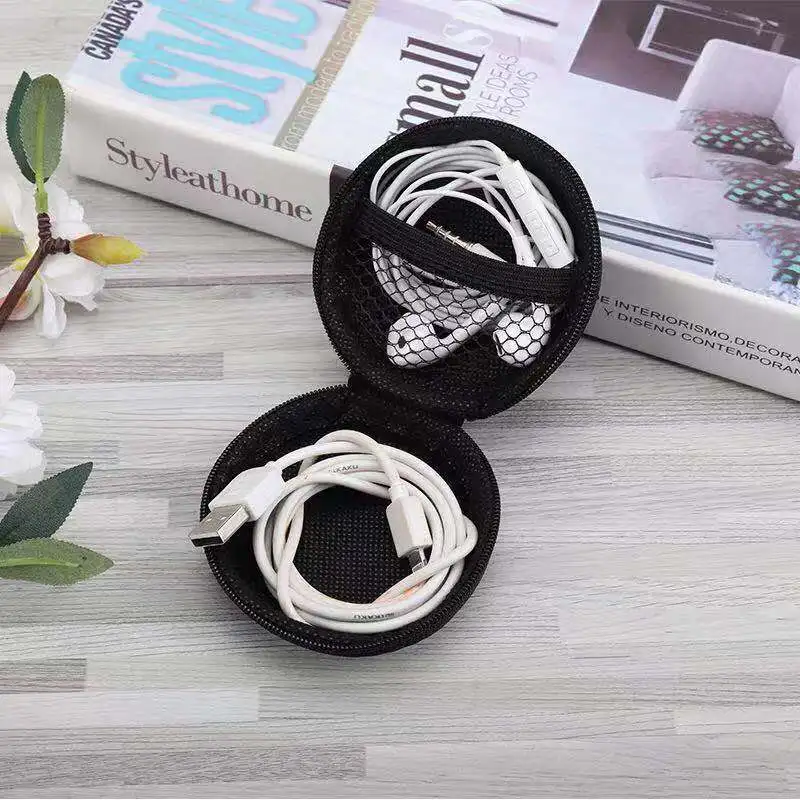 หูฟังกระเป๋าใส่ของเก็บกระเป๋าแข็งสำหรับพกพากล่องสำหรับหูฟัง Aksesoris Headphone หูฟังการ์ดความจำสาย USB