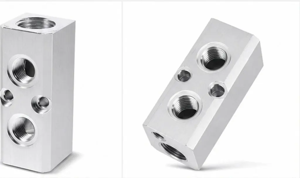 1Pcs Pneumatic Manifold Silver Efficient Air Distribution Block Manifold Fitting Stable Performance for Air Compressors Pumps