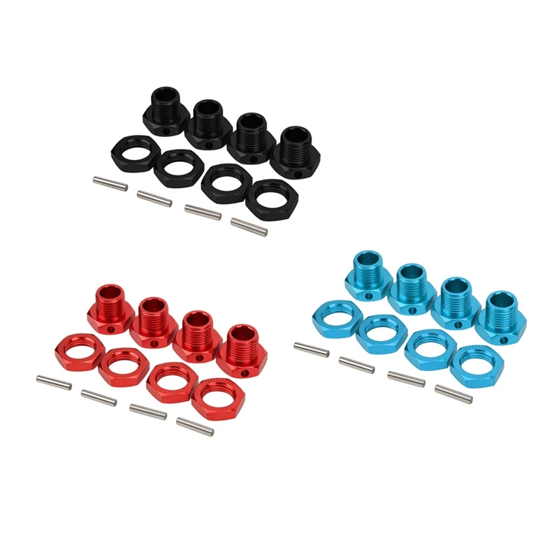 4PCS Wheel Hex Driver 17MM Metal Wheel Hex Coupler Upgrade Parts For HSP Traxxas HPI Tamiya HSP Redcat 1/8 RC Car