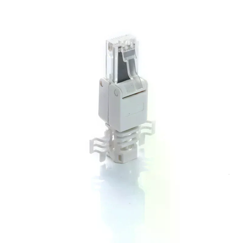 No Crimp Ethernet Cable Tool-less Crystal Head Plug CAT6 RJ45 Connector