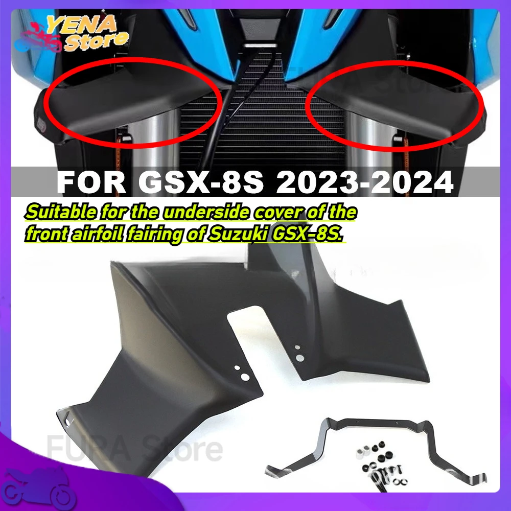

Motorcycle accessory suitable for the underside cover of the front airfoil fairing of Suzuki GSX-8S.