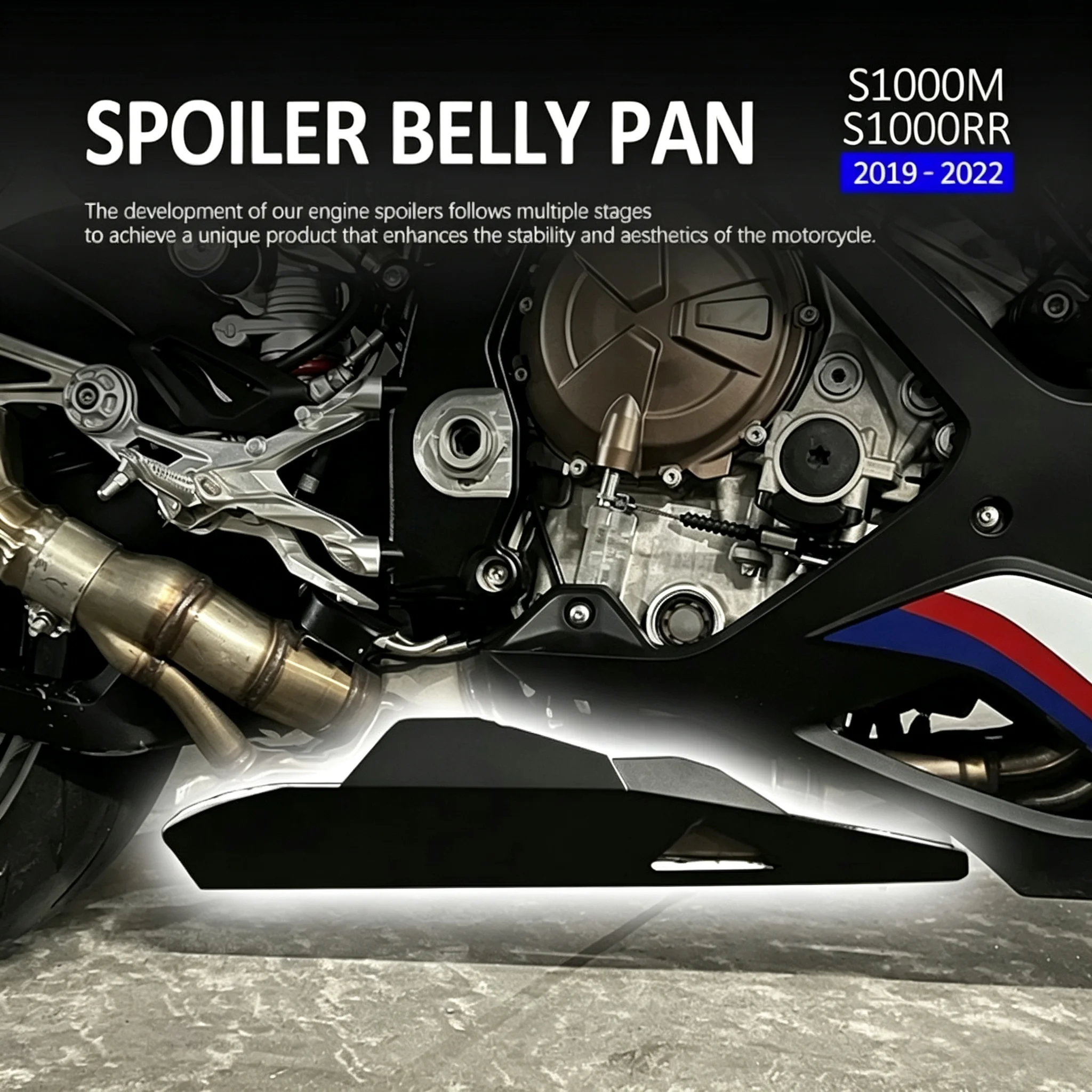 

For BMW S1000RR M1000RR S 1000 RR M 1000RR 2019-2023 Engine Exhaust Belly Pan Protector Cover Chassis Lower Shield Fairing Guard