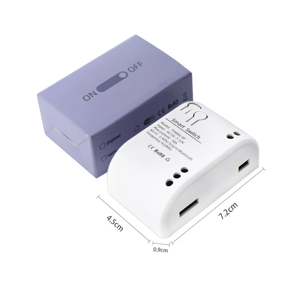 TUYA WiFi Smart Switch 7-32V/85-250V Remote Timing Control Switch 1 Channel 2 Channel 4 Channel Remote Control