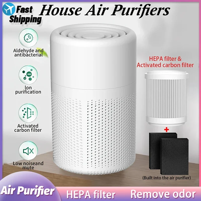 XIAOMI Youpin Air Purifier HEPA Filter Air Freshener Remover Second-hand Smoke Odor Compact Desktop Purifiers Car Air Cleaner