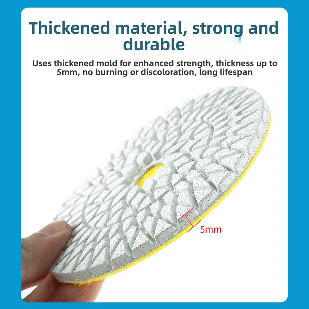 4 Inch Three Step Diamond Polishing Pads for Efficient For Granite Concrete Marble and Terrazzo Floor Restoration