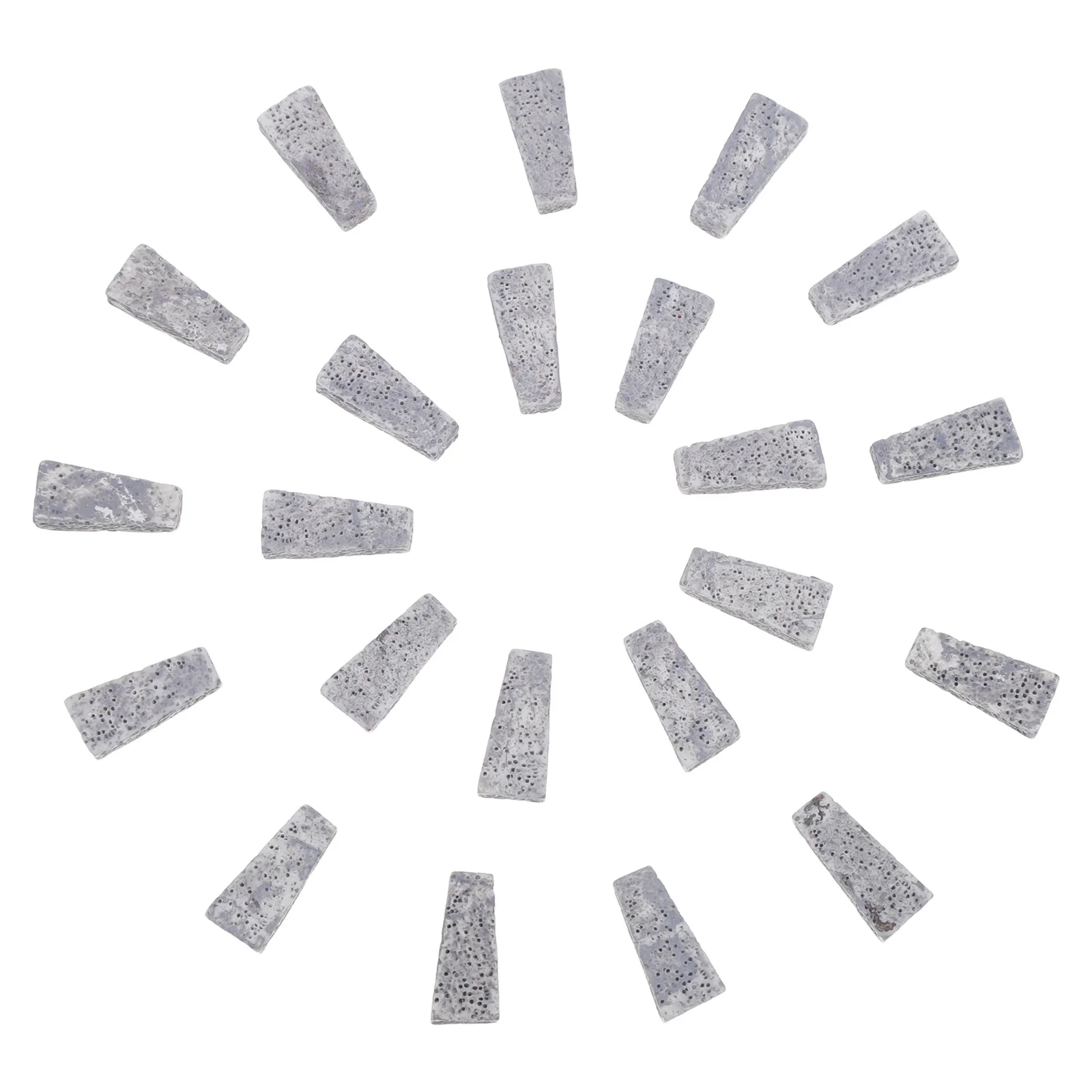 20 piezas Micro losas de piedra para paisaje, escalones de camino para jardín, bricolaje, rocas en miniatura de resina, paisaje decorativo, pasarela al aire libre