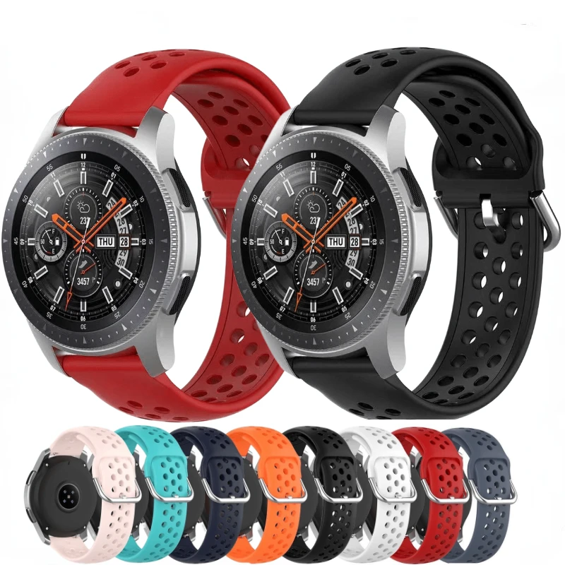 

22mm 20mm Silicone Strap For Samsung Galaxy Watch 3/4/5 Active 2 42mm/Huawei watch GT2 For Sports bracelet Band Amazfit GTR/GTS