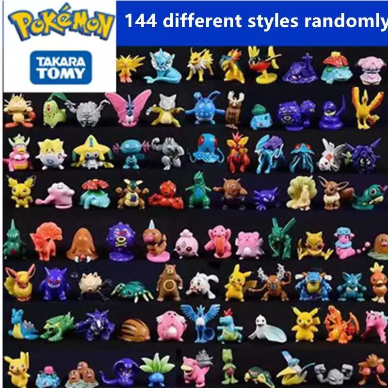 1-144 PCS Pokemon Gift Box Christmas Gift Action Figure Toys Genuine Pikachu Anime Figure Pokemon Toys For Children