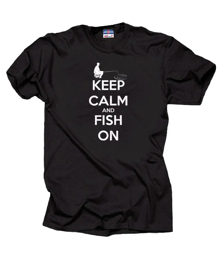 Keep Calm And Fish On T Shirt Fishing