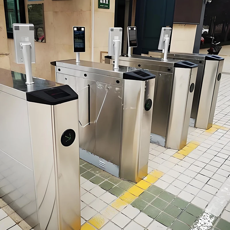 Flap Barrier Automatic Turnstiles Flap Gate Wing Barrier Gate for Transit Stations Entrance and Exit Gate Turnstile