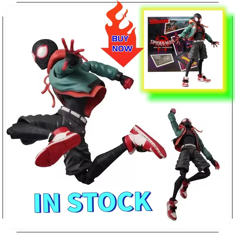 متوفر في المخزون تمثال مايلز موراليس سبايدر مان الحصري الجديد - ملحقات متعددة متحركة مقاس 15 سم |   لعبة سوبر هيرو القابلة للجمع #1