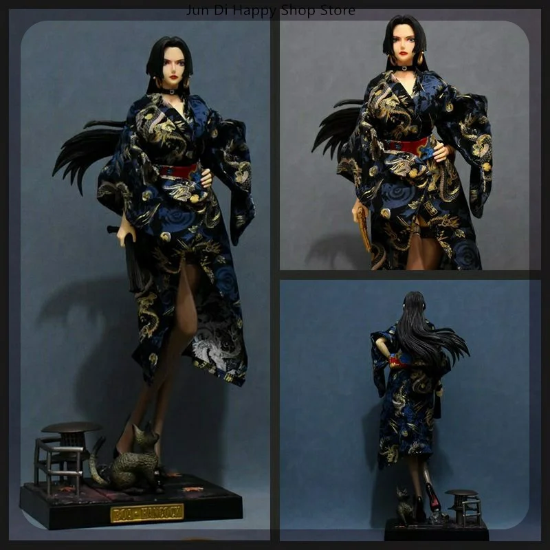 

45cm One Piece Boa Hancock In Kimono Belle Anime Girl Figure Model Statue Boys Collection Desktop Decoration Ornament Toys Gifts