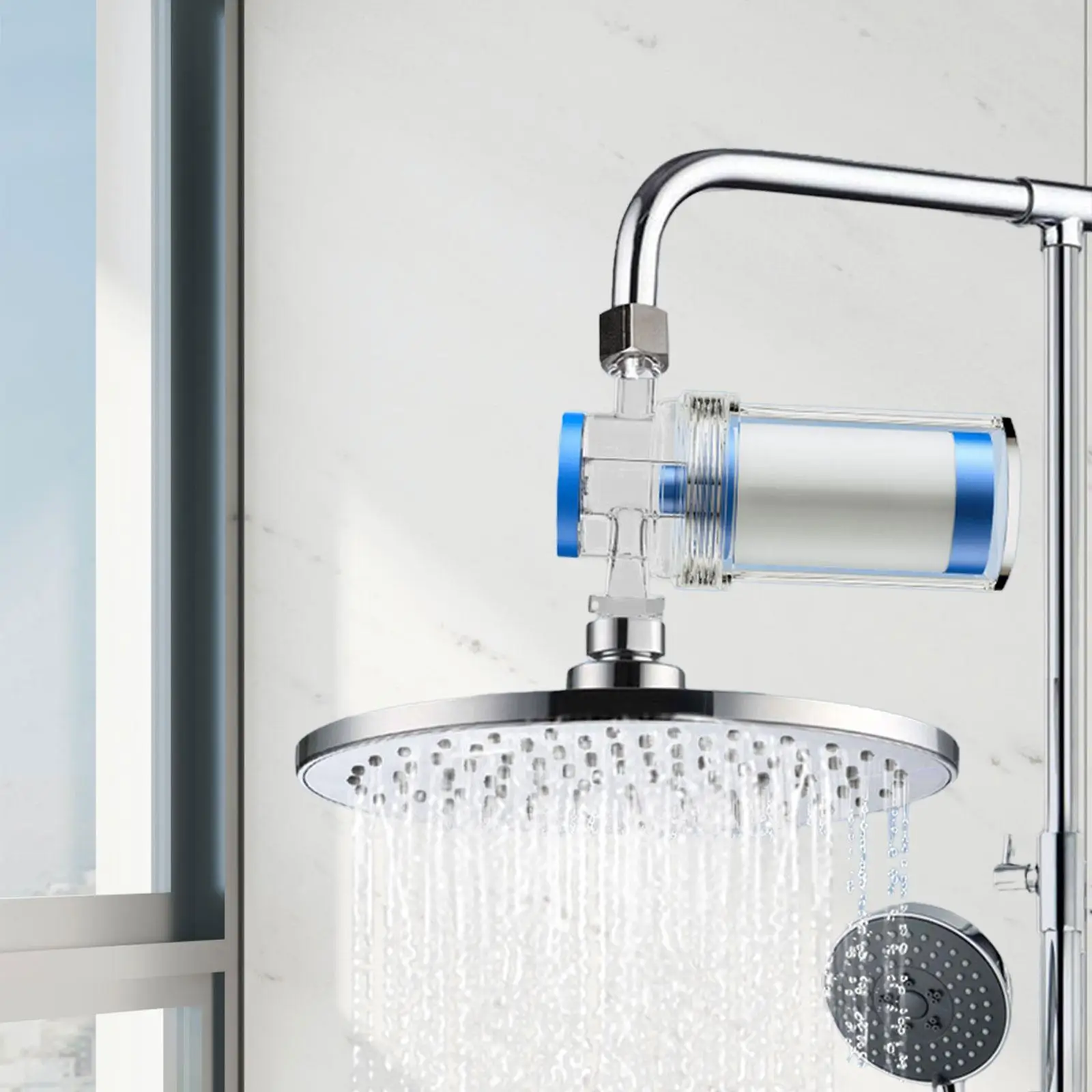 Universal Water Filter 2 in 1 for Sink and Shower Splashproof Professional Bathroom Tap Filtration System