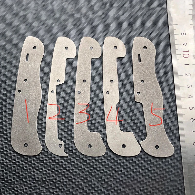 5 Types Titanium Alloy Knife Part Liners Lining Spacer Board For 111MM Victorinox Swiss Army Knives 0.5MM 0.8MM 1MM Thickness