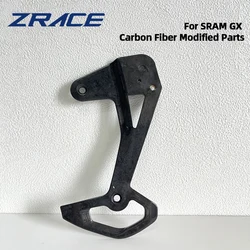 ZRACE Bike Rear Derailleur Modified Cage Carbon Fiber Bicycle Shifter Cage Adjustable Angle Shifter Lever Compatible for SRAM GX