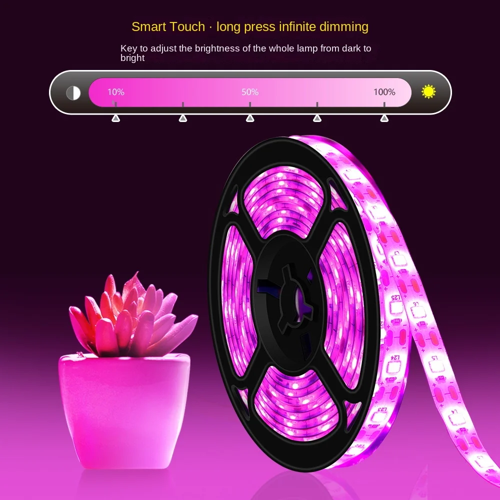 Imagem -03 - Full Spectrum Led Grow Light Strip Lâmpadas Phyto para Plantas Estufa Hidropônico Flores Sementes 5v 5m