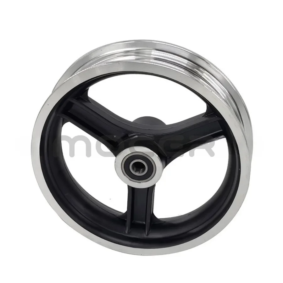 10 بوصة سكوتر كهربائي محور عجلات أمامي 10*2.5 حافة عجلة Kuguo M4 Xiluopu 2.125 مكبح قرصي حلقة فولاذية