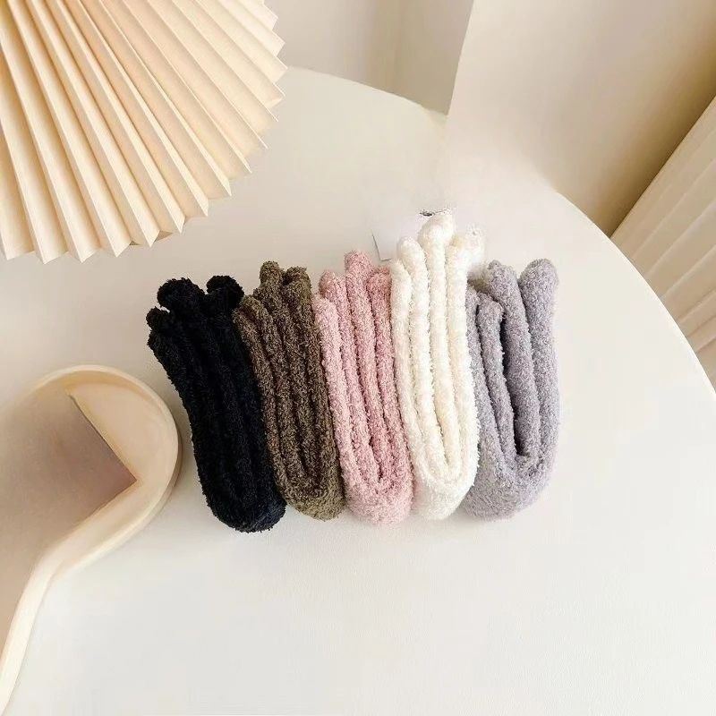 5 أزواج من الجوارب النسائية الجديدة لخريف وشتاء، جوارب نسائية مريحة غير رسمية، جوارب أنبوبية سميكة ومتعددة الاستخدامات #3