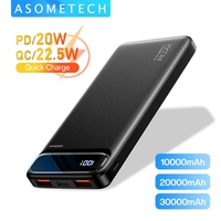 Power Bank 20000mAh 22.5W SCP Portable Charger Powerbank 10000 mAh External Battery PD 20W Fast Charging For iPhone 13 Xiaomi mi