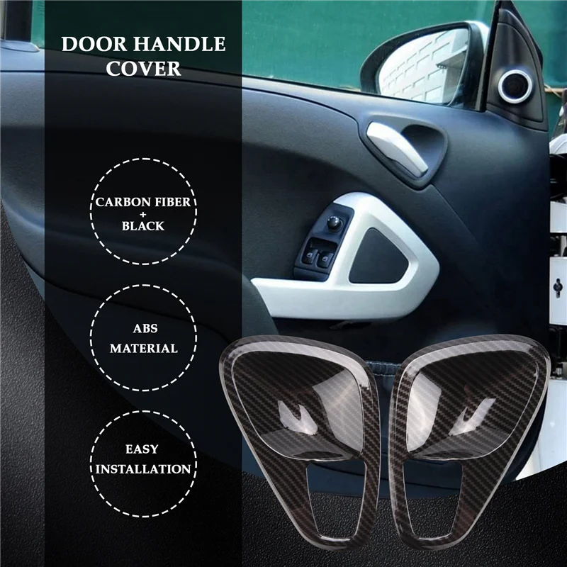 

Car Inner Door Handle Bowl Cover Trim Sticker For Mercedes Benz Smart 451 Fortwo 2010-2014 Accessories