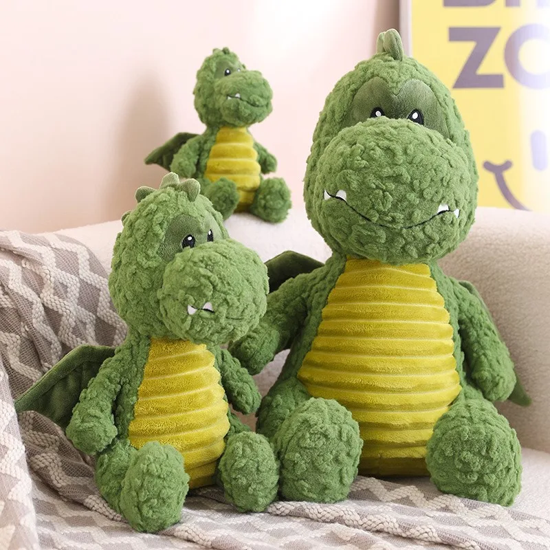 

Creative Cartoon Plushies Green Dragon Dolls Cute Flying Dinosaur Plush Toy Stuffed Soft Animal Pillow Birthday Gift For Baby