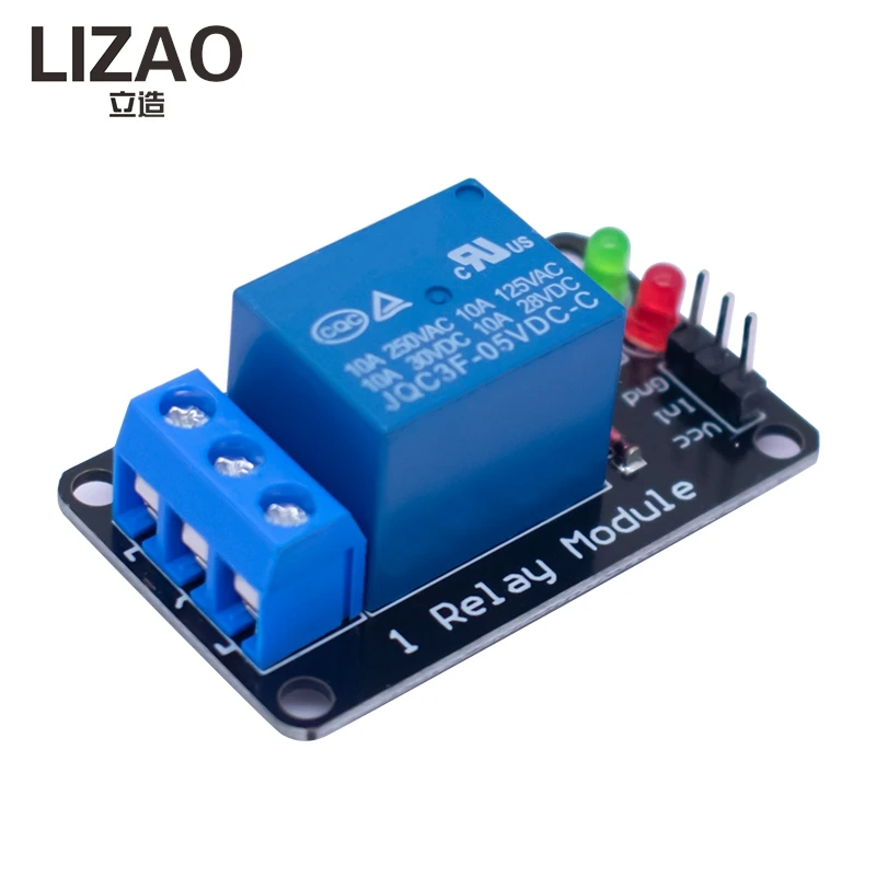 LIZAO 1 Way Relay Module 3V 5V 12V 24V Low Level Trigger Electromagnetic Relay PLC Driver Control Board
