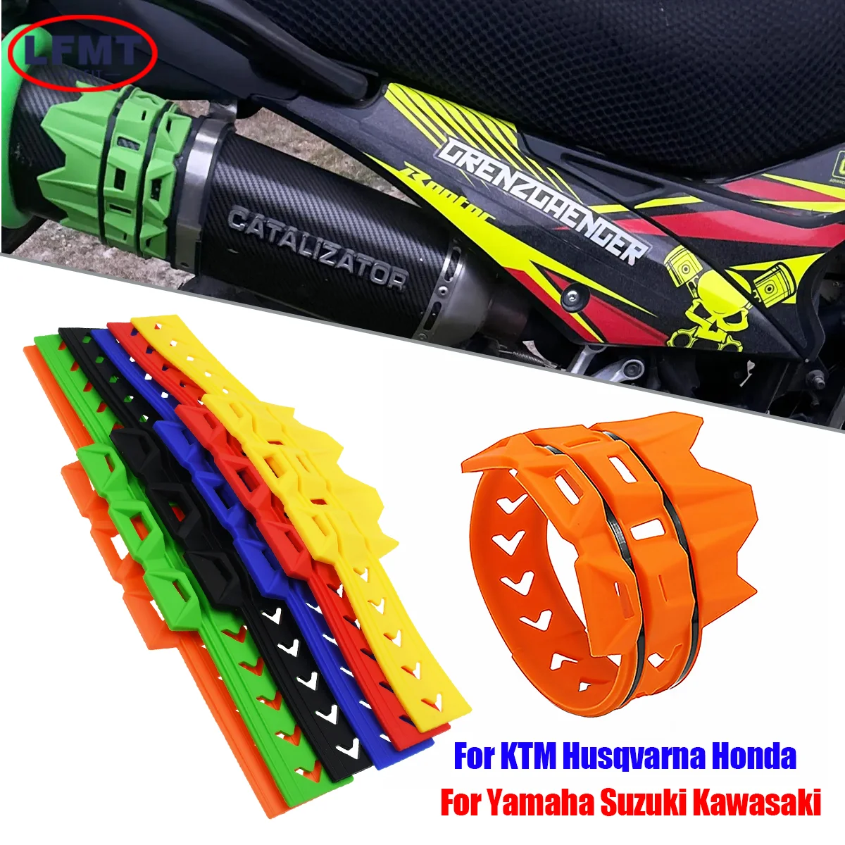 Para BETA RR RS RRS cubierta de escape Protector de silenciador de Escape 125 200 250 300 350 390 400 450 480 498 500 X Trainer 300