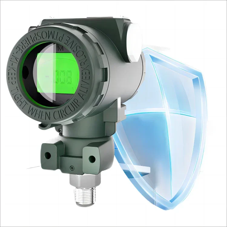 Transmissor de pressão Hart à prova de explosão, inteligente, intrinsecamente seguro com display LCD