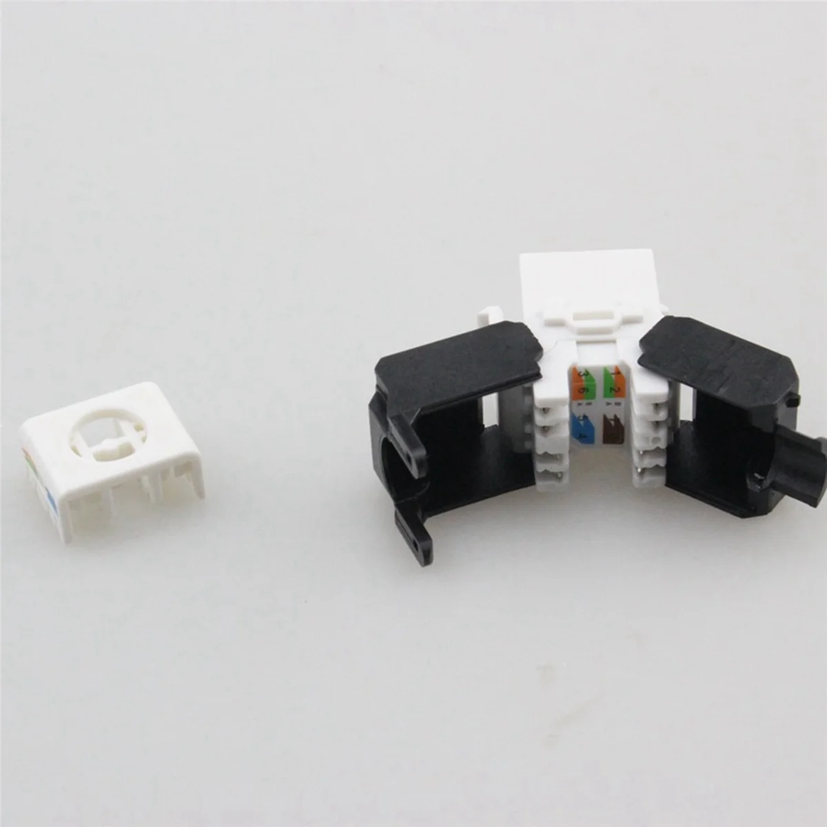 CEA 100-Pack Cat6a RJ45 Keystone Jack - Cat6 Compatible -180 Degree Toolless -Ethernet Wall Jack -Cat6a Network Coupler