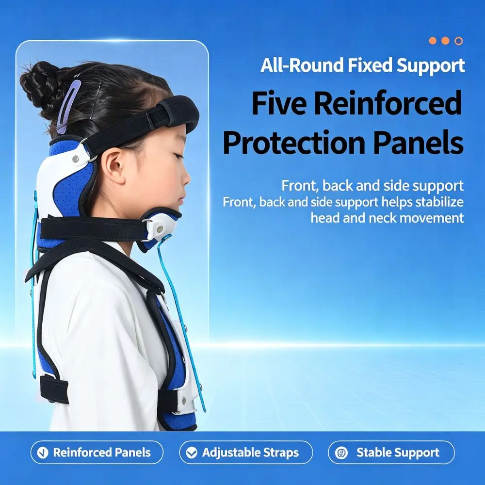 Children Neck Chest Support Correction Oblique Cervical Vertebra Spine Injury Protection During Rehabilitation Fixed Head Crutch