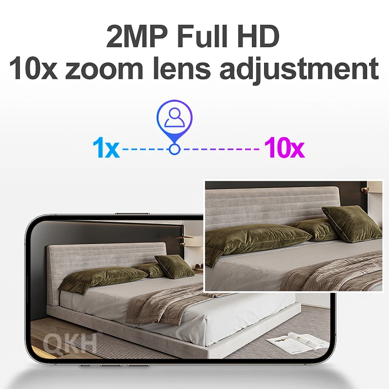 Wireless Camera 1080P Outdoor Zoom 10X IP Security Camera Night Vision Waterproof Surveillance CCTV Camera for Home Security