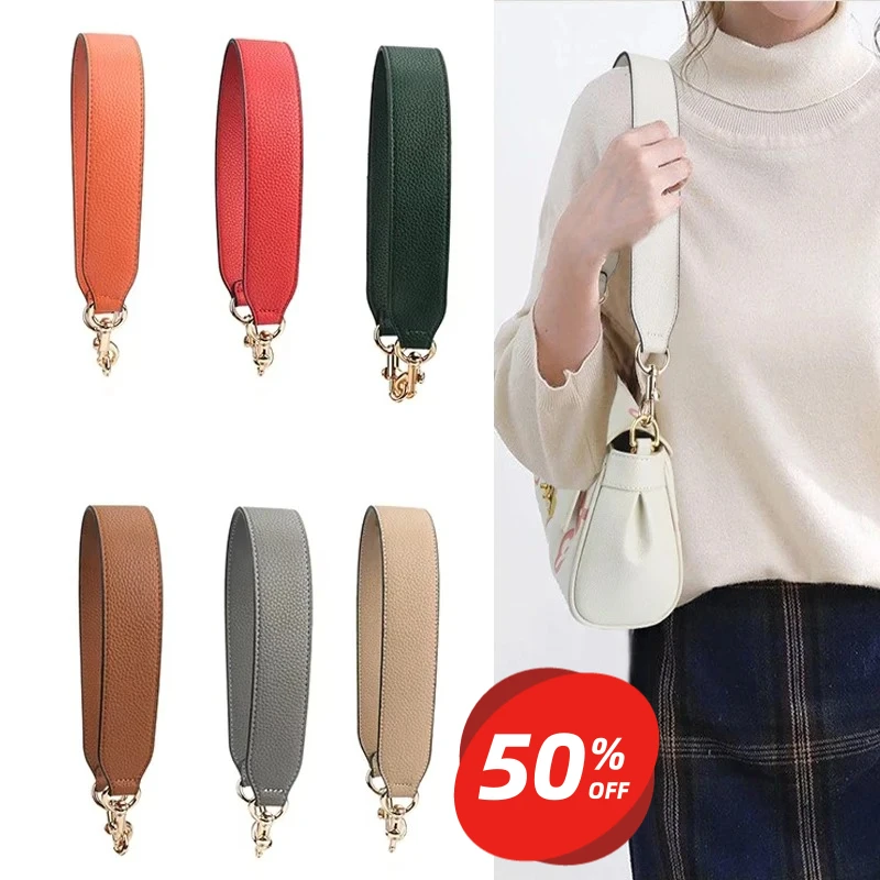 

Leather bag strap 58 cm, short shoulder strap, women's gold buckle, cross bag, replacement strap accessories, 3.8 cm wide