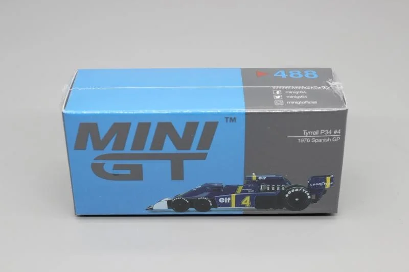 Mini GT 488 489 1/64 Alloy F1 Formula Car 1976 model Tyrrell P34 Spain – Najlepszy model bolidu F1 na przestrzeni lat do zbierania i prezentacji