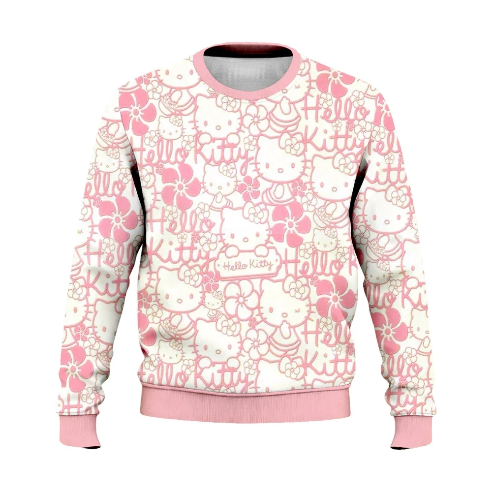

Hello Kitty уродливый рождественский свитер с принтом модный удобный свитер женский уличный свитер Y2K повседневные пуловеры зимние