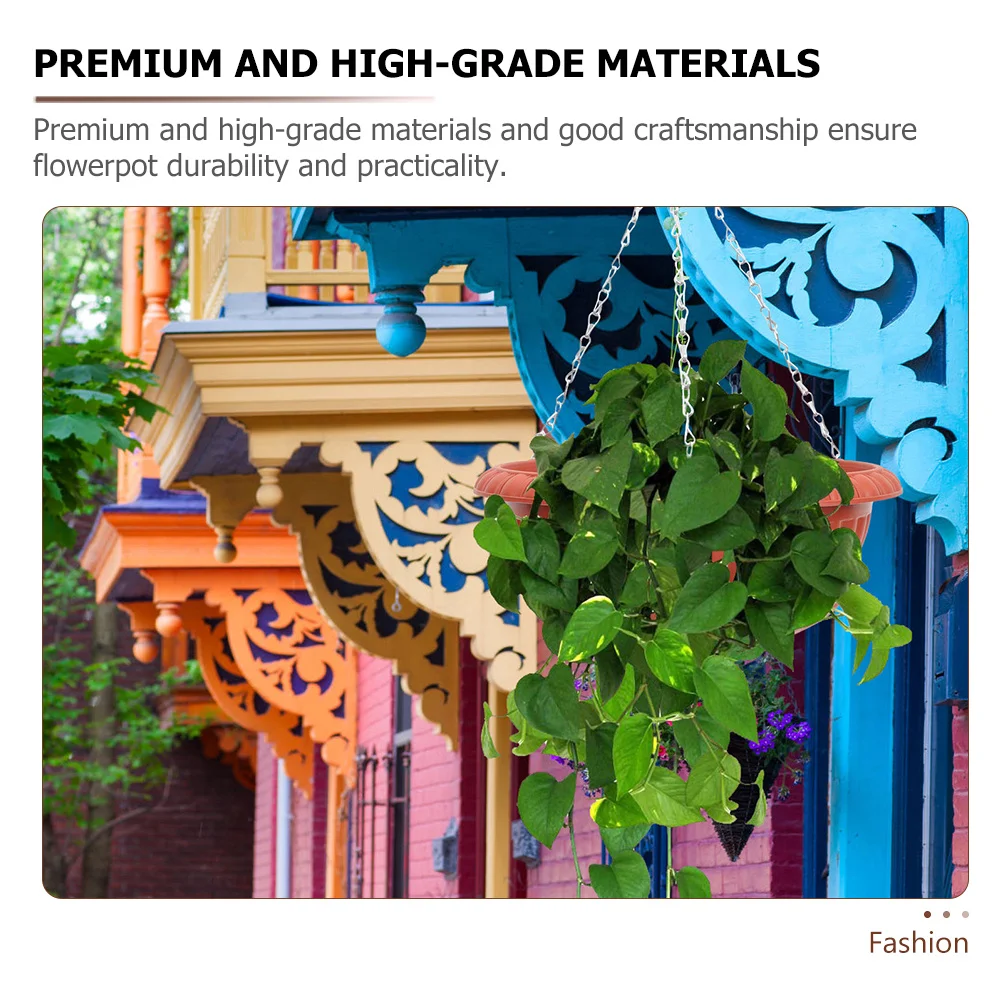 

1 Set Of Hanging Flower Pots Premium Plastic Hanging Planter For Indoor Outdoor Gardens Balcony Window Plants Large Baskets