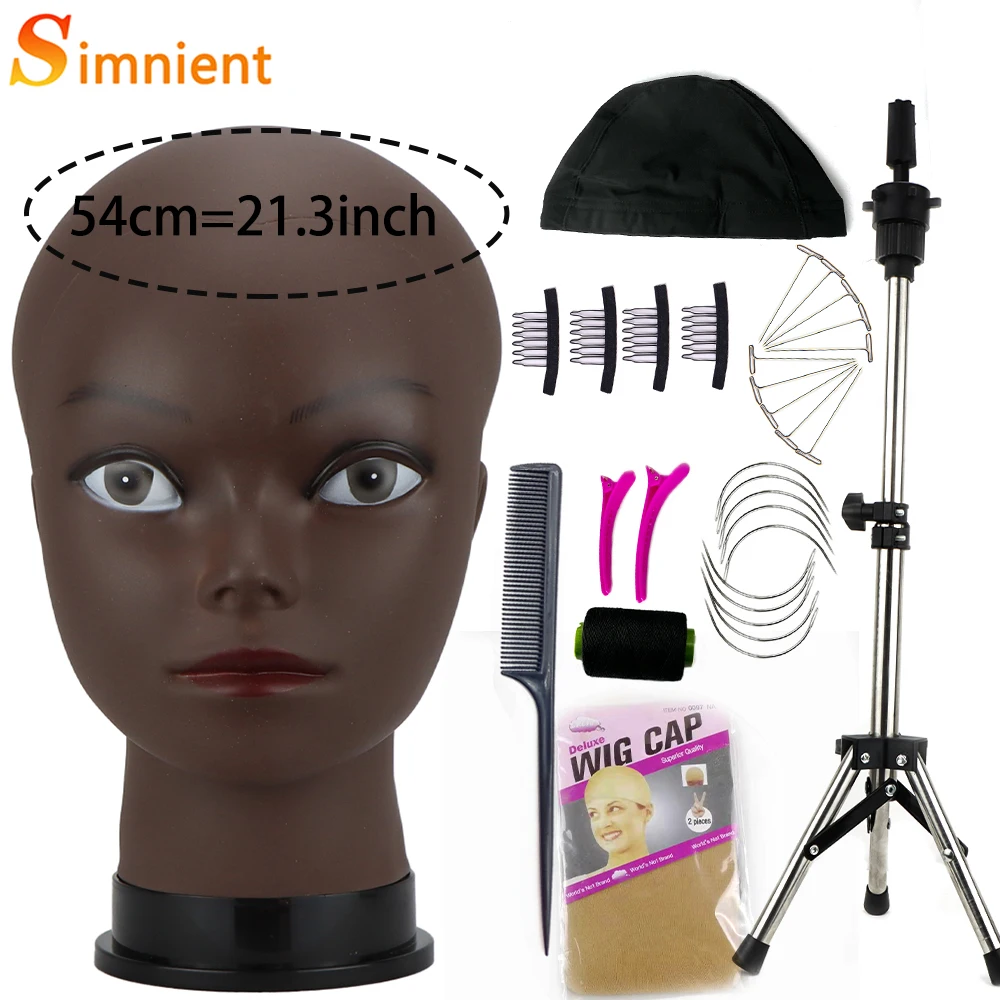 2024 Blad Mannequin Hoofd Met Pruik Stand Verstelbaar Statief Ondersteuning Voor Pruiken Hair Extension Houder Pruik Maken Kit Gereedschap Accessoires