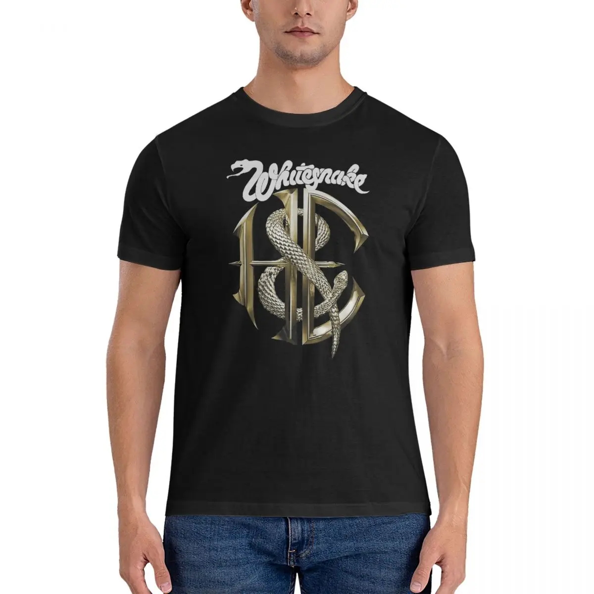 Band Legendary T-Shirts Men Whitesnake Fashion 100% Cotton Tee Shirt O Neck Short Sleeve T Shirts Unique Tops