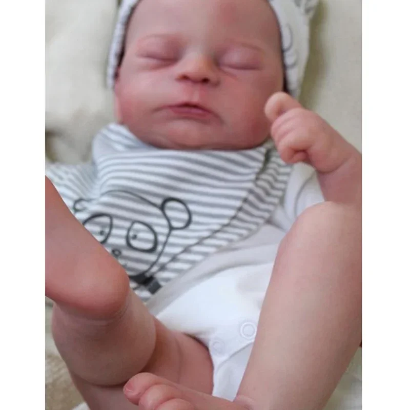 50cm Reborn Doll Boy Timothy Sleeping Baby High Quality Genesis Hand Painted Doll with Visible Veins Collectible Art Doll