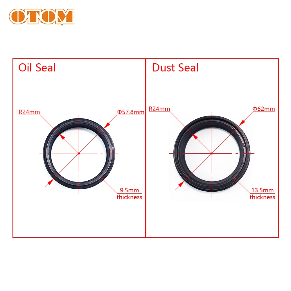 OTOM 2 Pcs Motocycle Front Fork Oil Seal Dust Seal 48mm For KTM SX SXF EXC XC XCF XCW XCFW SMR SXS Adventure Damper Seals O-Ring