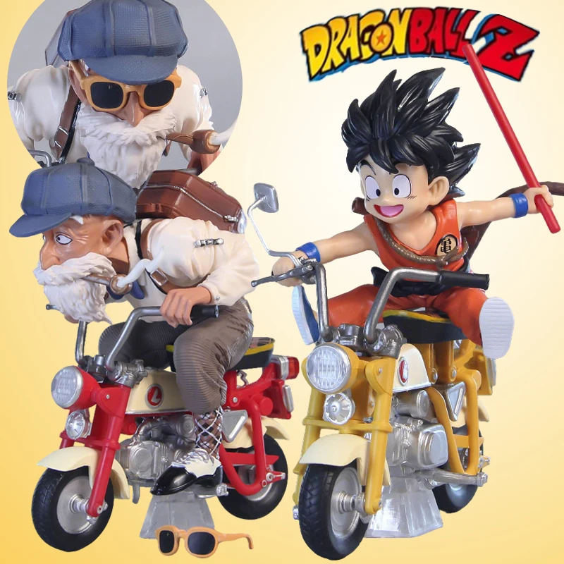 Dragonball motocicleta serie personajes de anime figura shenron modelo juguete kuririn son goku vegeta troncos super saya pvc figura regalo