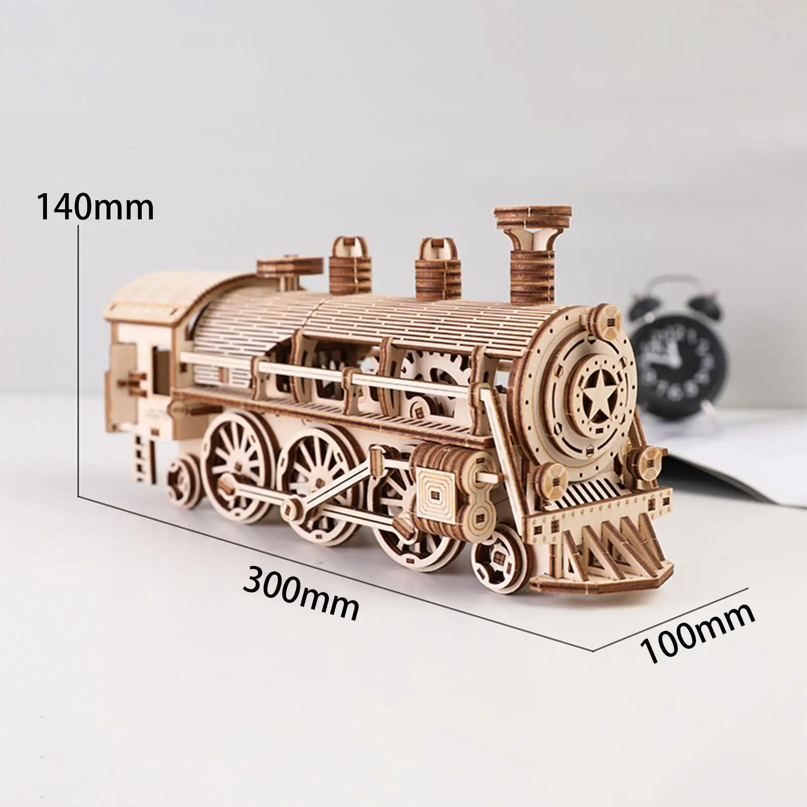 لغز خشبي ثلاثي الأبعاد خفيف الوزن ، قالب قطار البخار ، لعبة تعليمية يدوية الصنع ، ديي