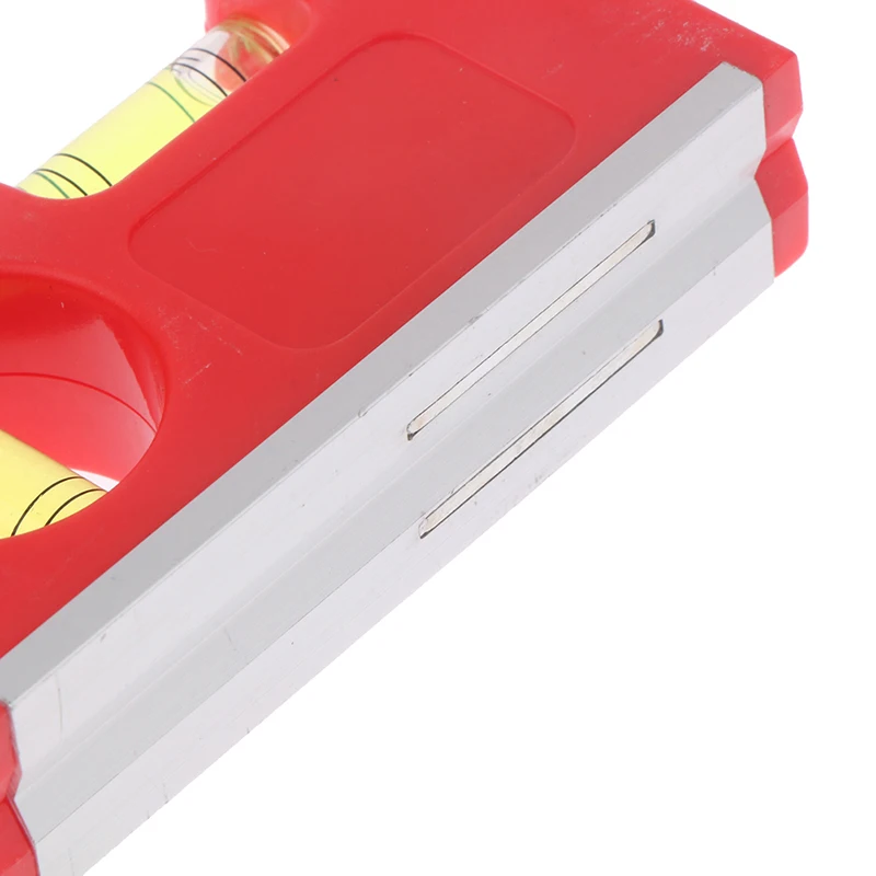 Pocket Spirit Level Bubble 2 Bubble Spirit Leveler With Magnet Base Horizontal Ruler Portable Level Ruler Magnetic ABS Shell