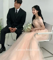 FANAN Maßgeschneiderte rosa Abendpartykleider Organza Korea rückenfrei geraffte Hochzeit Frauen Kleider Event Prom Kleider angepasst