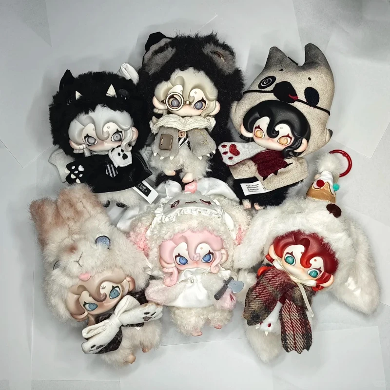 Moonin The Shrouded Night Series Blind Box Niedliche Moonin Anime-Puppe Mystery Box Überraschungstasche Anhänger Schlüsselanhänger Desktop-Deko Geschenk