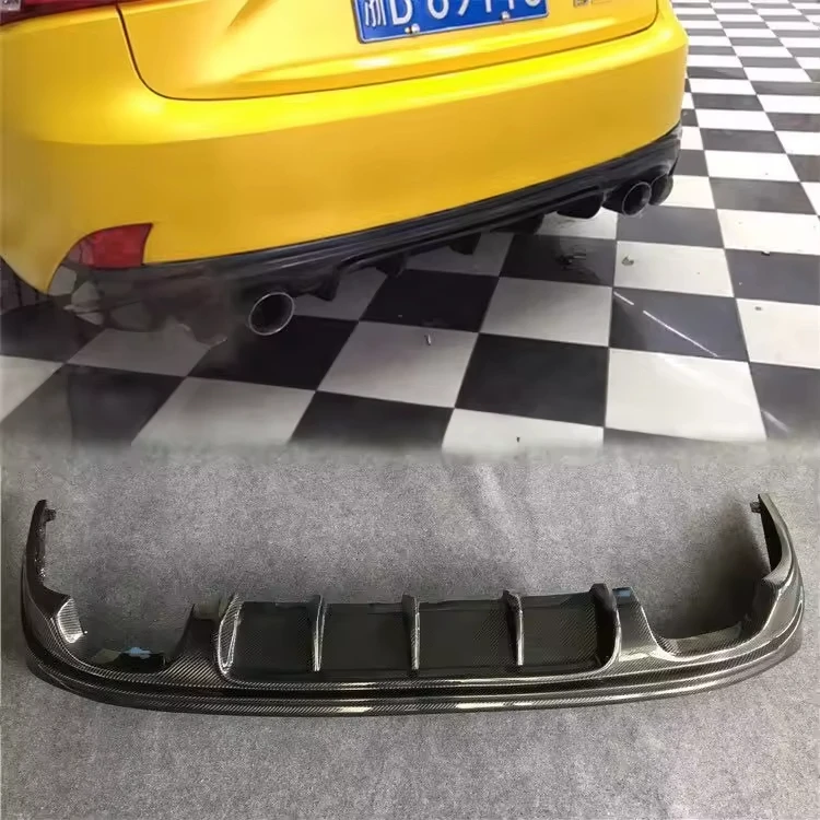 شفة ناشرة خلفية من ألياف الكربون مناسبة لسيارة لكزس IS IS300 2013-2019، بعد تركيب واختبار المركبات الفعلية #2