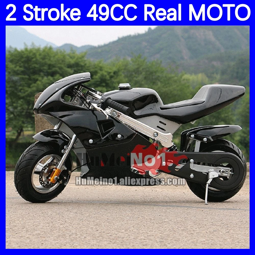 49CC 50CC Mini Motorcycle Street Small Buggy 2 Stroke Superbike MOTO Gasoline Child OFF Road Vehicle Autocycle Kids Pocket Bike